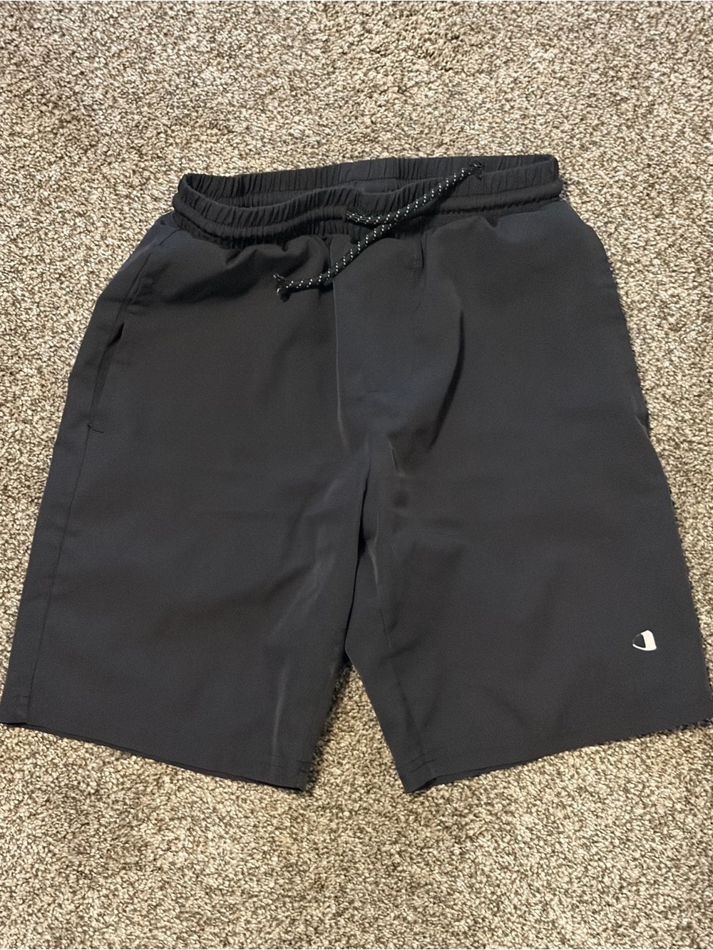 Champion Black Athletic Drawstring Performance Shorts
